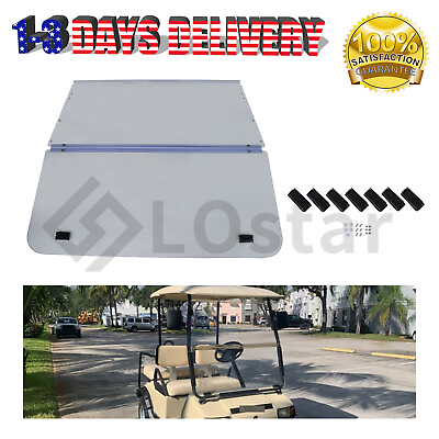 #ad New Fold Down Acrylic Clear Golf Cart Windshield Fits Club Car DS 2000.5 and Up $65.99