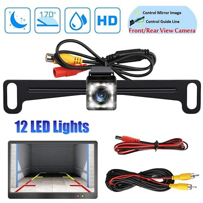 #ad Parking Backup Camera Reverse HD Night Vision Car Rear View License Plate Cam $11.99
