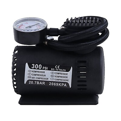#ad 12 DC Portable Compressor Tire Inflator with Mechanical Pressure GaugeNew $17.79
