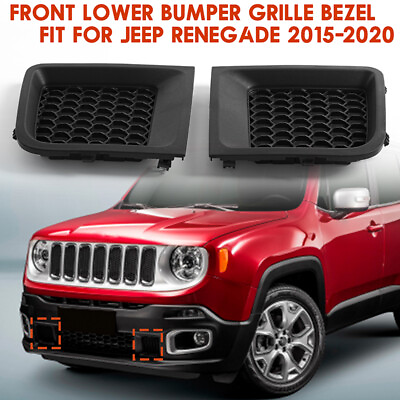 #ad Pair For Jeep Renegade 2015 2016 2017 2018 Front Bumper Cover Bezel Lower Grille $12.98