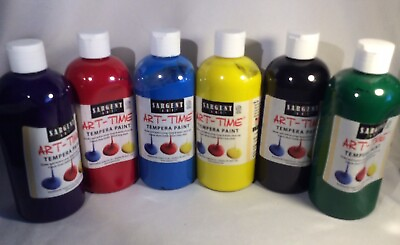 #ad Sargent Art Art Time Washable Tempera Paint 6 x 16 Oz – Assorted Primary Colors $30.00