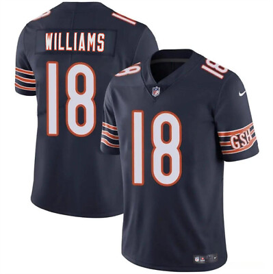 #ad #ad Chicago Bears #18 Caleb Williams Men#x27;s 2024 Vapor Stitched Jersey $64.99