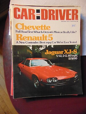 #ad Car and Driver Magazine January 1976 Chevette Road Test $7.50