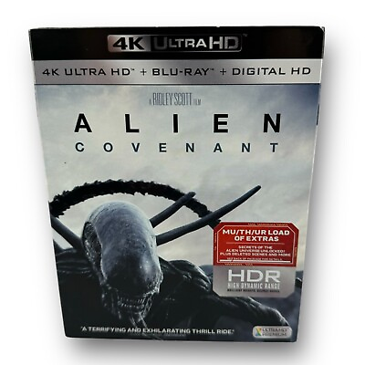 #ad Alien Covenant 4K UHD Blu ray 2 Discs with RARE SLIPCOVER 2017 New amp; Sealed $59.99