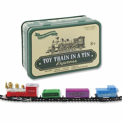 #ad #ad Toy Train In A Tin Express Works Battery Operated Track Railway Locomotive $12.88
