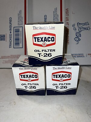 #ad VINTAGE TEXACO T 26 NOS OIL FILTER SEALED BOX BRAND NEW $24.99