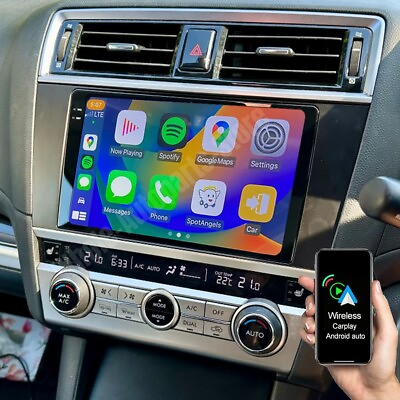 #ad For 2015 18 Subaru Legacy Outback Apple Carplay Android 13 Car Stereo Radio GPS $164.50