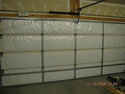#ad 2 CAR 16FT X 8FT WHITE POLY AIR FOAM GARAGE DOOR REFLECTIVE INSULATION KIT $98.88