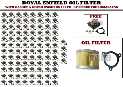 #ad Fits Royal Enfield OIL FILTERGASKET amp; CRUSH WASHERS 100PC1PC FREE FOR HIMALAYAN $228.60