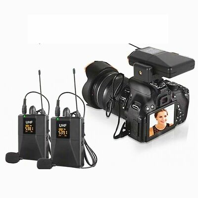 #ad Wireless Microphone with Range for DSLR Camera Interview Live recording $37.99