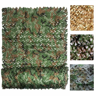 #ad 13 26Ft Military Woodland Camouflage Netting Cutable Camo Net Camping Hunting $69.98