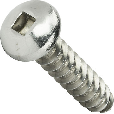 #ad #10 Square Drive Pan Head Sheet Metal Screw Self Tap Stainless Steel All Lengths $48.97