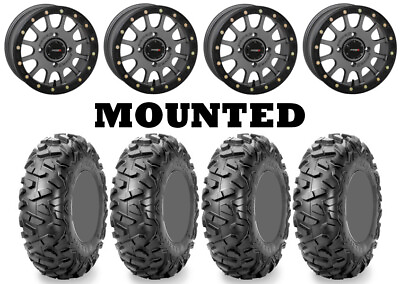 #ad Kit 4 Maxxis Bighorn Radial 28x10 14 on System 3 SB 5 Beadlock Matte Gray CAN $1780.35