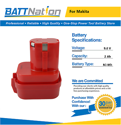 #ad 9.6V 2Ah NiMh Battery for Makita 9100 9100A 9101 9101A 9102 9102A 192019 4 $27.45