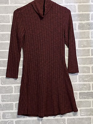 #ad American Eagle Outfitters Women’s Medium Sweater dress Burgundy Short Back Preow $10.00