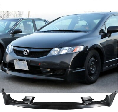 #ad Fit 09 11 Honda Civic 4Dr Sedan PU Mugen Front Bumper Lip Spoiler $93.88