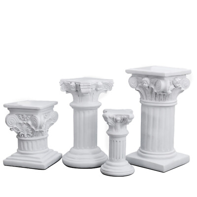 #ad Greek Column Pillar Pedestal Ionic Order Handmade Sculpture Garden Home Decor $15.92