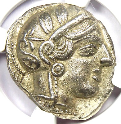 #ad Athens Athena Owl Tetradrachm Coin 440 404 BC NGC Choice XF 5 5 Strike $916.75