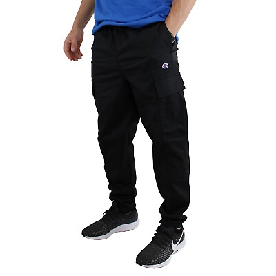 #ad Champion Men#x27;s Cargo Track Pants 5 Pocket Athletic Activewear Sports Gym Pant $19.99