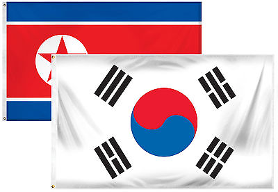 #ad 2x3 2#x27;x3#x27; Wholesale Combo Korea amp; South Korea 2 Flags Flag $9.44
