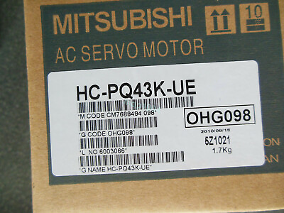 #ad 1PC MITSUBISHI HC PQ43K UE Servo Motor HCPQ43KUE New In Box Expedited Shipping $319.00