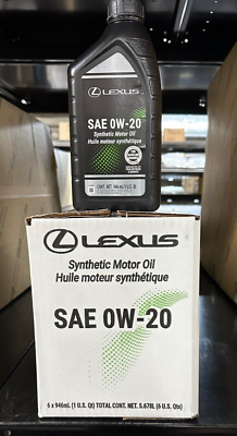 #ad LEXUS TOYOTA MOTOR OIL 0W 20 6 QTS IN A CASE 00279 0WQTE0 1T $54.00