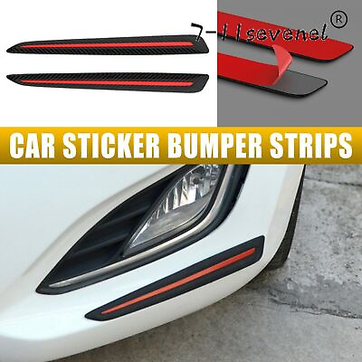 #ad Universal Car Bumper Corner Protector Guard Cover Anti Scratch Rubber Sticker $61.11