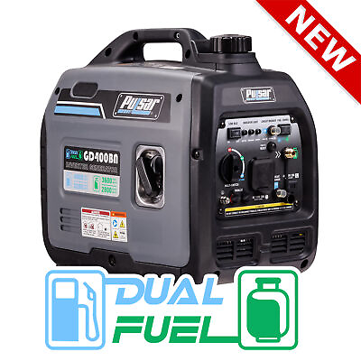 All New Pulsar 4000W Portable Super Quiet Dual Fuel Inverter Generator GD400BN $521.99