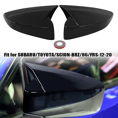 #ad Gloss Black OX Horn Style Mirror Covers Cap For Scion Subaru GT86 BRZ 2012 2020 $33.99