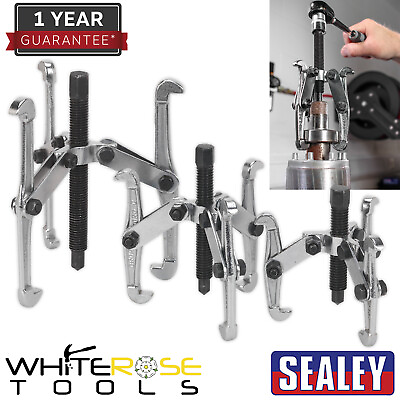 #ad Sealey Hub Puller Set Triple Leg Gear Bearing Removal Tool Kit Car Van 3pc GBP 19.85