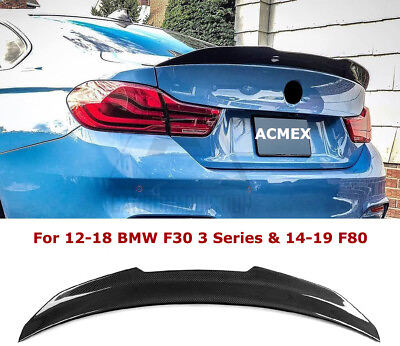 #ad Rear Trunk Spoiler Carbon Fiber M4 Style for BMW F30 3 Series Sedan M4 F80 12 18 $44.99
