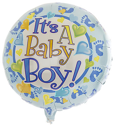 #ad It#x27;s a Baby Boy Feet 18 in Mylar Double Sided Foil Balloon $8.87