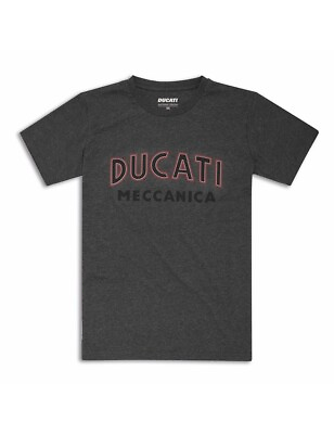 #ad Ducati Motorcycle Short Sleeve T Shirt MECCANICA Gray Size LARGE Vintage Look $29.95