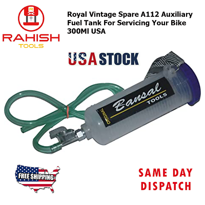 #ad Royal Vintage Spare A112 Auxiliary Fuel Tank For Servicing Your Bike 300Ml USA $16.79