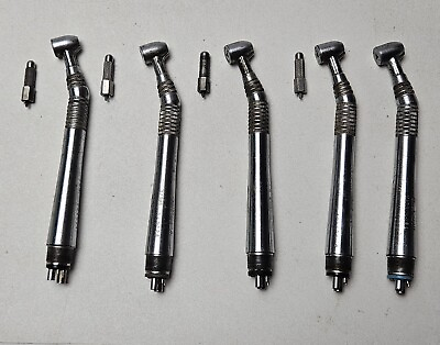 Midwest Quiet Air Handpiece Dental Lot of 5 with 4 Bur Changers Wrench For Parts $200.00