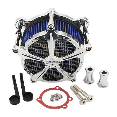 #ad For Harley Air Cleaner Intake Filter Touring Road King Street Glide Softail Dyna $82.63