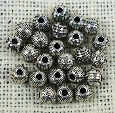 #ad 20 50 100Pcs Tibetan Silver Metal Loose Balls Spacer Beads Jewelry Making Charms $58.46