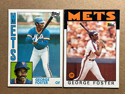 #ad George Foster 1984 amp; 1986 Topps Baseball Cards. Mets $2.59