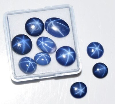 #ad 100 Ct Gorgeous Natural Star Blue Sapphire Certified Six Rays Oval Gemstone Lot $297.49