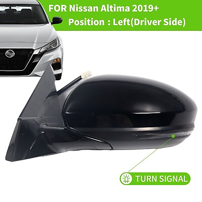 #ad Left Side Mirror for 19 23 Nissan Altima Power Heated Turn Lamp NINI1320313 LH $93.99