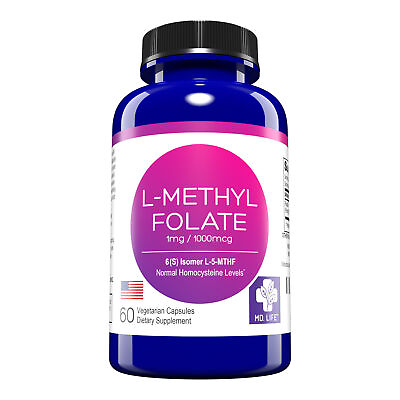 #ad MD.Life L Methylfolate 5 MTHF 1 mg 60 Ct $12.95