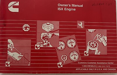 #ad Cummins ISX Engine Diesel Factory Original Owner Operator Manual 2004 402134504 $49.00