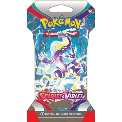 #ad Pokemon Scarlet and Violet Sleeved Booster Pack Box Case 144 packs $459.99