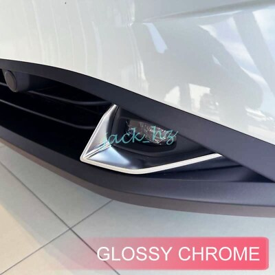 #ad Car Bright Chrome Front Fog Light Cover Trims For 2022 2024 Nissan Qashqai J12 $26.50
