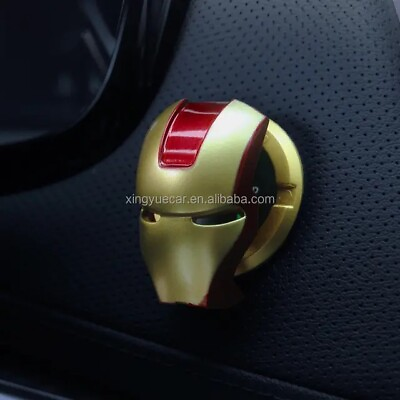 #ad Iron Man Car Interior Engine Ignition Start Stop Push Button Switch Button Cover $8.50