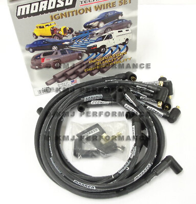 #ad Moroso 9765M SBC 350 Chevy Sleeved Race Spark Plug Wires 90 degree Under Header $109.99