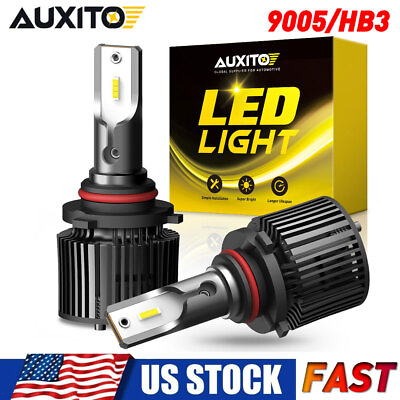 #ad AUXITO 9005 HB3 30000LM Headlight Kit LED Bulb High Low Beam Combo of 2 Classic $19.99