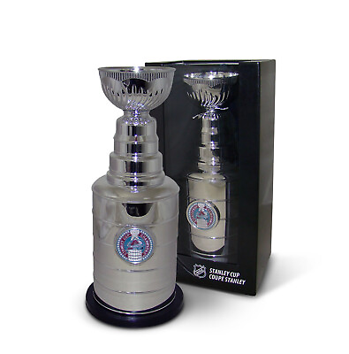 #ad Colorado Avalanche NHL Stanley Cup Chrome 14quot; Trophy Coin Bank $39.95