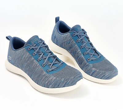 #ad New Skechers Vapor Foam Lite Spark Sneakers Women#x27;s Sz 6.5 W Blue Shoes Slip On $38.99