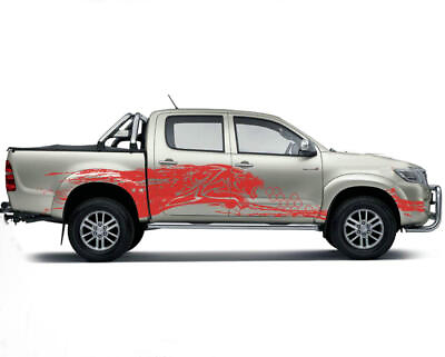 #ad Graphics Running Lion Trunk Side Sticker Kit For Toyota Hilux Bumper Decals $140.00